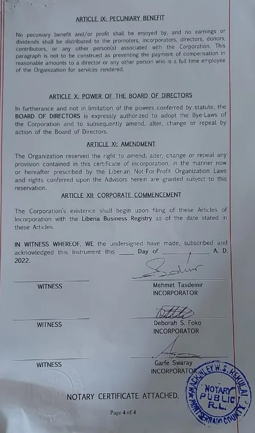 Charter Of The Foundation 6